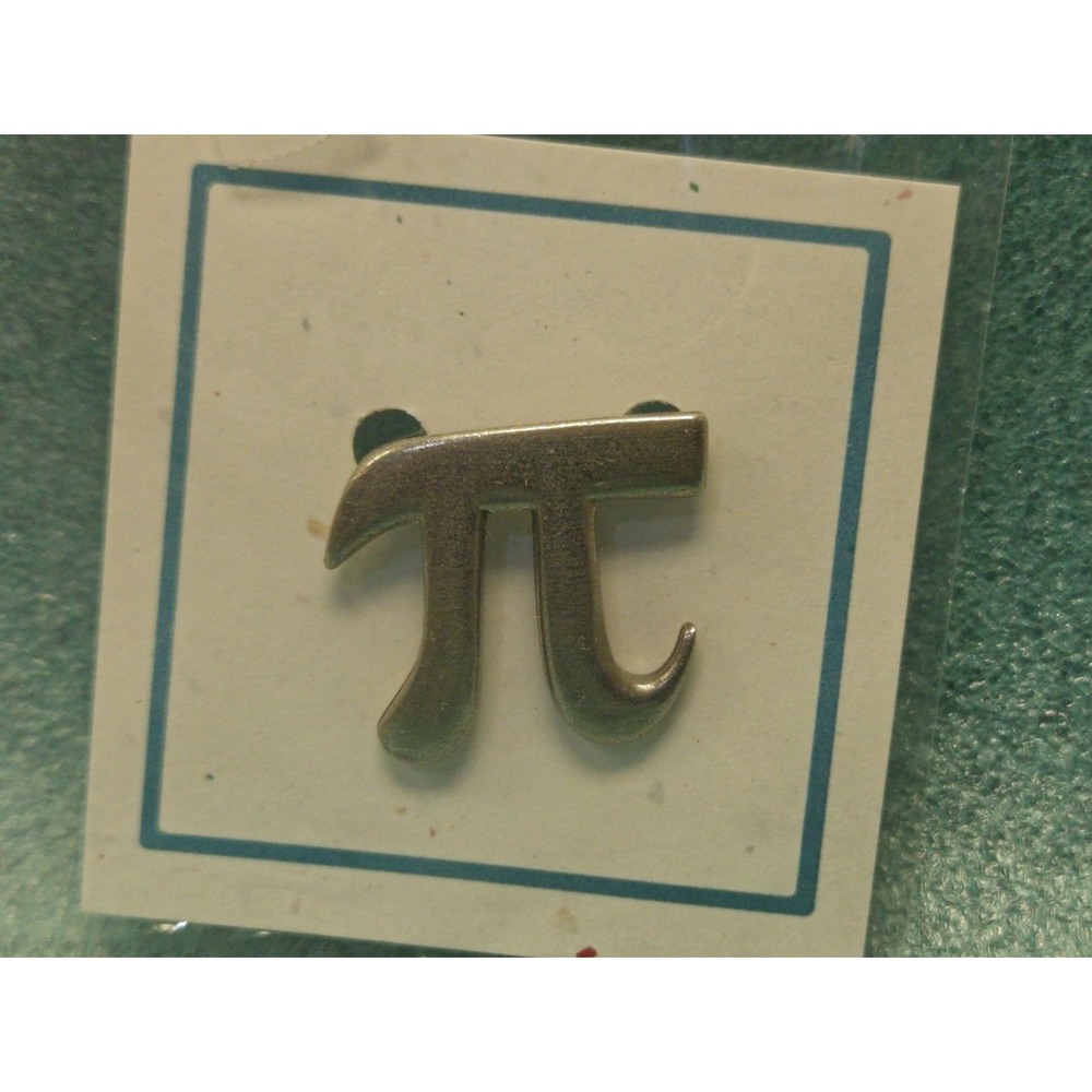 Vintage Pi Symbol Lapel Pin Handcrafted In Rhode Island By Jim Clift Design Inc